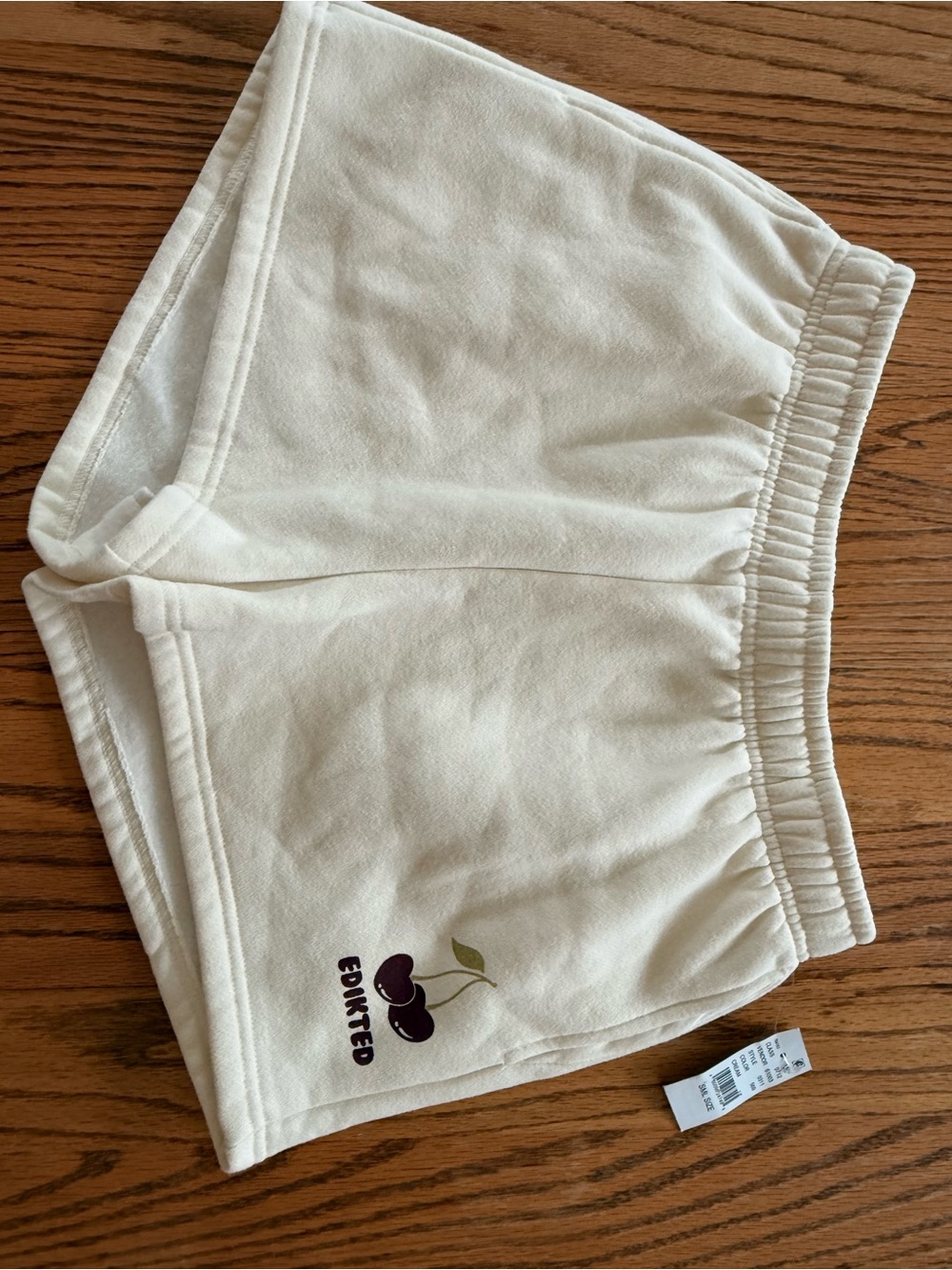 Edikted Cream Girls' Cherry Graphic Sweat Shorts